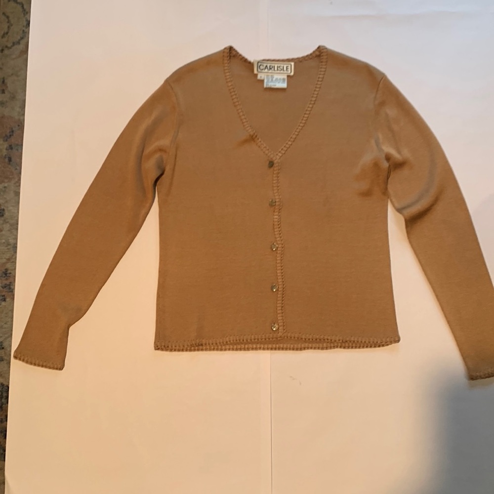 Vintage Carlisle Silk Sweater - camel